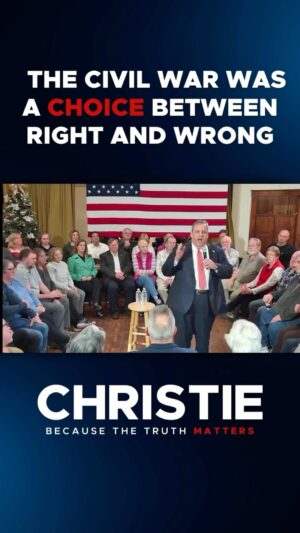Chris Christie Instagram - If someone asked me what the cause of the Civil War was, it's easy. It's slavery. 

The Civil War was not a choice between change and tradition. It was a choice between right and wrong.
