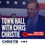 Chris Christie Instagram - Looking forward to being back in New Hampshire this evening. Want to see a presidential candidate ACTUALLY answer your questions directly? Come out and join us in Bedford at 6:30 tonight: ChrisChristie.com/Events