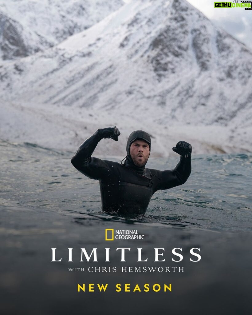 Chris Hemsworth Instagram - We’re back bigger and better for a new season of Limitless! I’m teaming up with National Geographic, @darrenaronofsky, and world-class experts for a new series of epic challenges to explore how we can all live not just longer, but better.