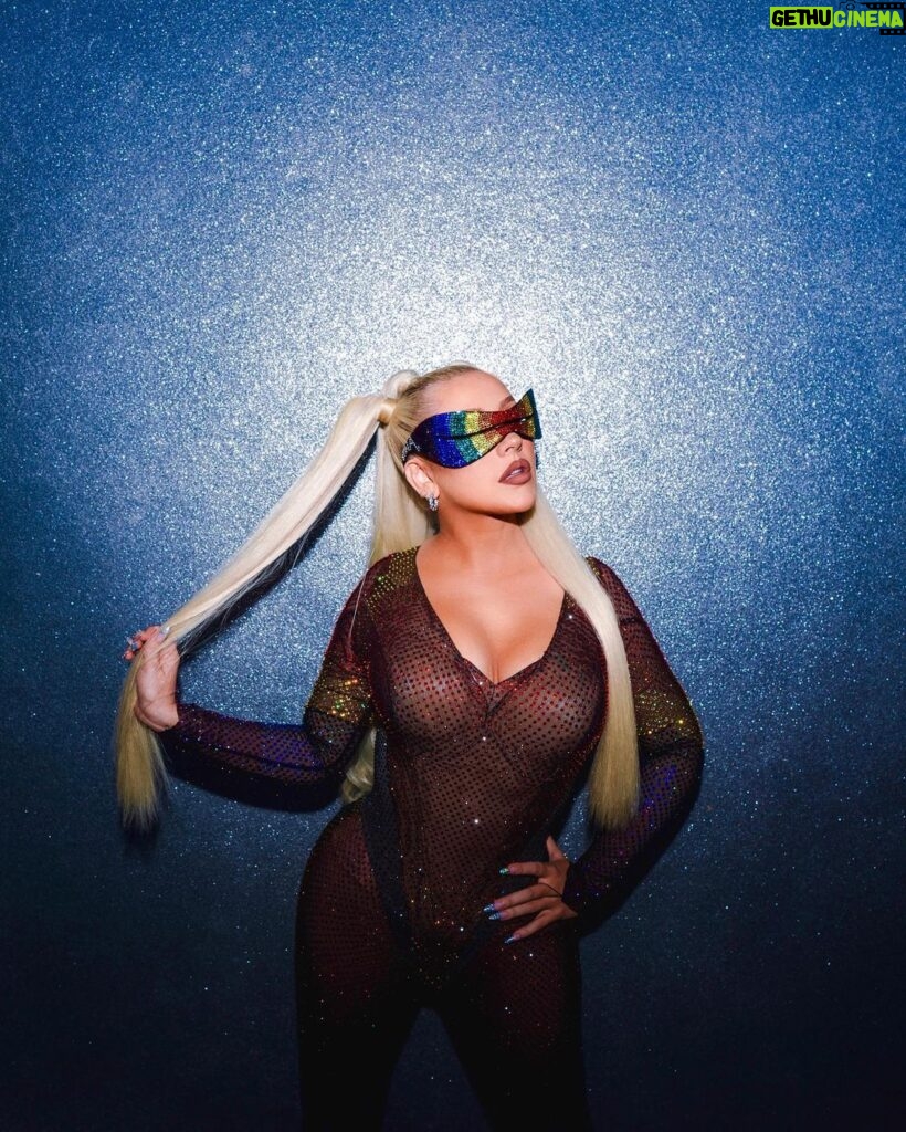 Christina Aguilera Instagram - show mode🌈👅💦