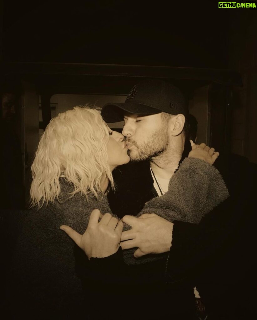 Christina Aguilera Instagram - 14 Valentines spent together this 14th, today❣ Love riding out life’s adventures w/ you by my side💋