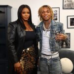 Claire Sulmers Instagram - @fashionbombdaily CEO @clairesulmers posed with @swaelee at @aliexpressus ‘s singles day event wearing @rabanne , while #swaelee rocked denim from @thug.life.clothing . Singles’ Day (11.11), is the biggest shopping festival in the world and AliExpress’ biggest sales of the year; shoppers can enjoy up to 50% off + spend & save deals + promo codes on millions of products. Do you shop at #aliexpress ? Let us know below and catch the recap on FashionBombDaily.com! The AliExpress Singles’ Day Shopping Pop Up is open daily from 12-9pm at 69 Mercer Street in Soho from 11/9-11/12. 📸 @dayhunch #clairesulmers #swaeleefbd #thebomblife #aliexpresssinglesday