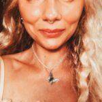 Clare Bowen Instagram - Thank you, beautiful @shydragonflyjewels for my gorgeous handcrafted pendant. 🦋✨ You are so talented, and so kind. It was wonderful to see you again. 😭♥️✨ #silversmith #shydragonflyjewels #magnoliapearl #clarebowen #butterfly #moth #australia #opal #bowenyoung #americana #bowenyoung #livemusic #altcountry #countrymusic #handmade #ooak #smallbusiness #slowfashion #nashville #brisbane #bonafidebadass The Triffid