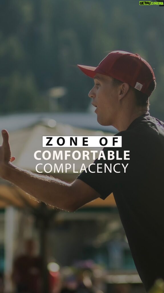 Colin O'Brady Instagram - Break out of the ZONE OF COMFORTABLE COMPLACENCY between 4-6. If you saw my IG story yesterday, I shared that I’ll be headed into the darkness in a couple weeks: a dark cave - alone - one week. Leaning into discomfort and the depths of my mind. You can imagine the depths and the light on the other side… Follow along! #BePossible #comfortzone #peaklife #darkness
