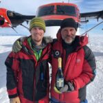 Colin O'Brady Instagram - Look who I found in Punta Arenas, Chile on my way home from Antarctica!! Polar legend, even greater human: @louisrudd Captain Lou Rudd is headed down to Antarctica to guide a trip and we both happened to be passing through Punta yesterday. I can’t believe it’s been 5 years since the two of use were down here going to battle on our solo expeditions. (See pic 2) Despite the intensity of our “race” I’ve always had the upmost respect for Lou and we’ll forever been bonded by our experience in 2018. I always enjoy catching up with Captain Lou and hearing about all of the amazing adventures he’s up to with @shackletonofficial I look forward to the next time our paths cross, Lou.