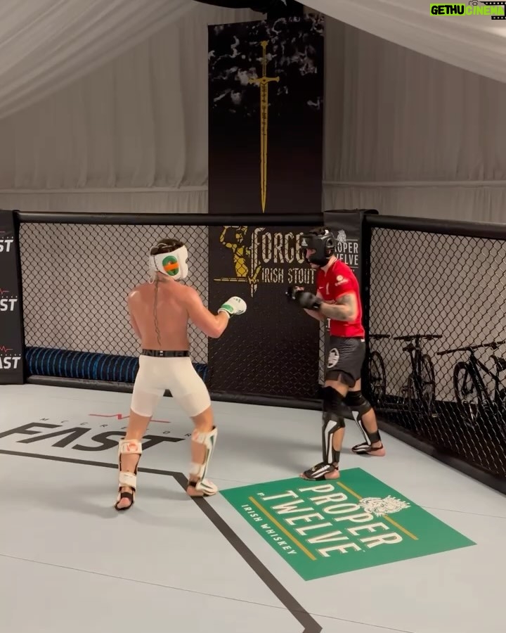 Conor McGregor Instagram - The double goat, I have the full scale octagon in my garden with the canvas covered in billion dollar businesses. IRELAND BABY!!! 🇮🇪 @forgedirishstout @properwhiskey @paradigmsports @tidlsport @themaclifeofficial @mcgregorfast @claymoreproductions @mcgregorsportsentertainment @augustmcgregor
