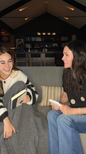 Courteney Cox Instagram - Here’s to another great season of @9MonthswithCourteneyCox! To celebrate, Coco and I thought we’d play who knows who best. Check out the season finale tomorrow on @FacebookWatch.