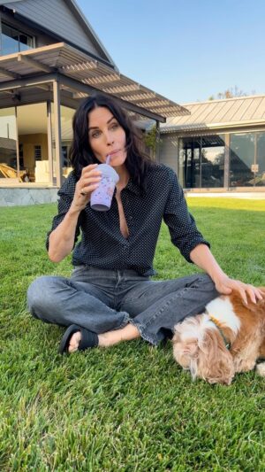 Courteney Cox Instagram - Happy f**king Birthday Grimace! 
#grimace #grimaceshake