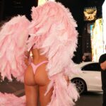 Courtney Boerner Instagram - Dreaming of angels 🩷 @vasarostyle #timessquare #newyorkcity #angels 📸 @its_zander_j Time Square New York New York