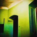 Crispin Glover Instagram - Back inside the anteroom that leads out to the door and window in the previous photo. This anteroom also has a useful dumbwaiter that comes up from the kitchen. The courtyard can be seen from this window which will be documented in the next posted photos. Zamek Konarovice Czech Republic