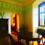 Crispin Glover Instagram - Inside the room next door to the previous photo also has newly restored frescoes. This room has a doorway in to the room of the previous photo. Zamek Konarovice, Czech Republic