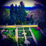 Crispin Glover Instagram - A photograph out the window of this room that is currently having the fresco restoration shows the right side of the parterre, park and parts of the upper and lower pond in late winter/early spring. Zamek Konarovice Czech Republic