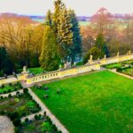Crispin Glover Instagram - There are at least 16 peafowl in this photo in the parterre at Konarovice Zamek Czech Republic