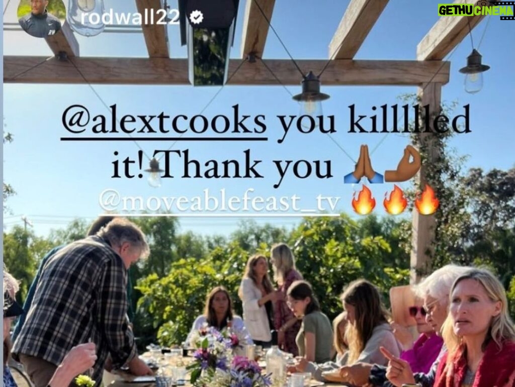 Cristina Ferrare Instagram - We spent the afternoon at our daughters @alextcooks and her fiancé’s @itsnickdrake home with the amazing production team from @movablefeast_tv that Alex hosts for @pbs airing this fall! The food was simply beyond! A great time was had by all as we gathered around the table to enjoy the bounty with family and friends!Thank you to everyone for a spectacular afternoon! @wbgh #moveablefeast #tv #cookingshow #food #love #family