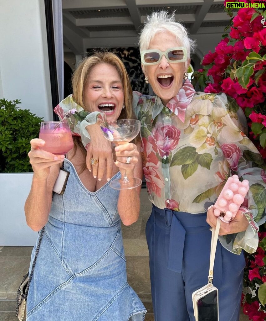 Cristina Ferrare Instagram - I spent the best afternoon with my daughter @alextcooks along with some of my dear and cherished friends. This was an exquisite and heartfelt event with @voguemagazine and hosted by my dear friend mollanderson in her beautiful home. @drjashton chief medical correspondent for ABC News, founder and chef Helene Henderson of @malibufarm and Moll spoke about beauty and balance in your life! It wasn’t hard to find it there as we were surrounded by beauty as far as you could see. The blue ocean, colorful gardens, lavender table settings with fresh flowers, the aroma of the ocean air and warmth of the sun! Thank you Moll for sharing your vision on how to incorporate beauty and balance into our lives! @mollanderson 🤗❤️ #womensfashion #womenempowerment #womensupportingwomen girlfriends #healthandbalance