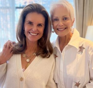 Cristina Ferrare Instagram - My daughter @ariannasalyards_ and I attended an event for her lifelong friend @katherineschwarzenegger to celebrate the launch of her collection with @cleobella it was an enchanting time watching little girls wearing  matching dresses like their mommas, so sweet! It really is a lovely collection! It was great to be with my long time friend @mariashriver to watch our daughters Arianna, Katherine, and Christina come together to celebrate and support one another! Congratulations Katherine! Love you all!❤️