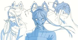 Curie Lu Instagram - Baigujing modelsheets