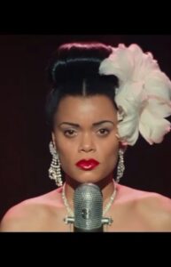 Da'Vine Joy Randolph Instagram - Give her, her ROSES @andradaymusic as Billie Holiday in @hulu @usvsbillieholiday directed by @leedaniels #usvsbillieholiday