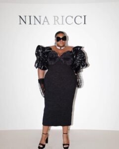 Da'Vine Joy Randolph Instagram - Nina Ricci just hits DIFFERENT @harris_reed thank you so much for having me. I can’t wait to make magic with you 😘. The collection is to DIE for! Shoutout to @preciousleexoxo, who turnt the show OUT Paris, France