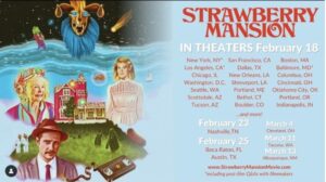Dan Deacon Instagram - Strawberry Mansion! Theatrical release is next week! 40+ cities and counting! Ticket link is bio. Get tickets now! This movie rules and I love it! It was great collaborating with so many dear friends and artists I admire. 

Some exciting news about the soundtrack also coming VERY soon! 

@strawberrymansionmovie