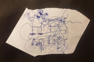 Dan Deacon Instagram - I was sent these portraits of me by the very talented Ella, age 6. Thank you Ella!