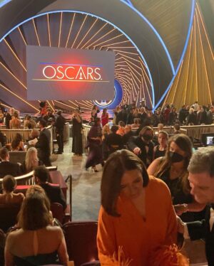 Dan Deacon Instagram - Went to the Oscars and walked the red carpet with the @ascensiondocumentary team! 

Brief and incomplete summary of highlights: 
It was bonkers. 
-Anthony Hopkins told me he liked my hat. 
-Met Bill Murray and I could hardly speak. 
-The chocolate Oscar’s at the Afterparty are coated in a gold glitter that gets on everything you touch. 
-They do not want you to take table cloths home and ask you to put it back if you try to wrap up a chocolate Oscar in it so you stop getting gold powder on everything. 

Thanks to event who sent me pictures when they spotted my hat on TV.

THANK YOU so much to @jk_or_am_i for including me on the team for Ascension and having such a brilliant and unique vision!!!! I love this film. I love working with you and I am so beyond excited to see what you create next!!!

Congrats to the whole team! It was amazing to celebrate how far this super weird movie has made it. 

Congrats to @questlove and the whole Summer Of Soul team for your well deserved win!

Ok flying to join back up with the @futureislands tour. See you soon Dublin! Thank you so much to all of you for your support in my weird life ❤️