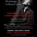 Daniel Lévi Instagram - Il n’y a pas si longtemps débutait ta tournée « Vivre aux éclats ». « Aujourd’hui, accompagnée de notre famille , de tes musiciens du @gospelnlifeharmony , de toute l’équipe de communication, de nos distributeurs @addictivemusicfrance, de SB productions @sam_smadja_ ainsi que de notre fille Nessyel, d’ @abel.levi_music et de @rephalv , nous allons la continuer pour toi et surtout avec toi, pour faire résonner ta voix à travers la France, la Belgique et la Suisse. » Merci à vous cher public d’avoir été là depuis tant d’années et d’être encore aujourd’hui à nos côtés… Après la soirée hommage exceptionnelle au Théâtre Mogador le 7 novembre 2022, j’ai le plaisir de vous annoncer qu’un nouveau concert hommage sera organisé le 7 mai 2024, toujours au Théâtre Mogador. Un concert au cours duquel ses amis artistes reprendront ses plus beaux titres, accompagnés de ses musiciens et du Gospel’N Life Harmony. Tous les bénéfices de la soirée seront reversés à l’Association Daniel Levi pour l’achat de pianos dans les hôpitaux et les maisons de retraite. Pour réserver vos places : https://www.eventim.fr/eventseries/hommage-a-daniel-levi-3543227/ (lien en bio)