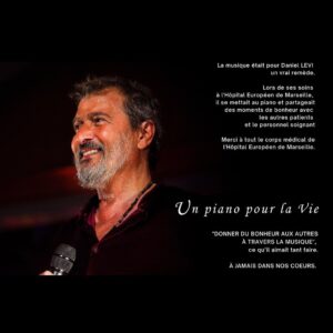Daniel Lévi Instagram - Une journée si dure et si forte à la fois 🙏🏻

Merci à toutes les personnes présentes hier lors de l’inauguration du premier espace musical Daniel Levi où nous avons posé le premier piano, à l’Hôpital Européen de Marseille.

Merci aux personnels soignants d’avoir pris de leur temps pour être à nos côtés. 

Merci à toutes les équipes de communication (Émilie et Sandrine) et techniques de l’Hôpital Européen.

Merci au directeur Monsieur Philippe Blua, au Docteur Rinaldi, au Docteur Cherki, au Docteur Signoret pour leur présence et au Docteur et ami Philippe Halfon d’avoir financé le premier piano pour l’Hôpital Européen. 

Merci à Madame Rubirola, Présidente du Conseil de Surveillance des Hôpitaux Universitaires de Marseille, pour sa présence et à notre ami Bruno Benjamin, toujours à nos côtés. 

Merci à notre famille de nous soutenir et de nous donner la force.

Merci à nos amis et nos musiciens, @arnaud_frank_59, @laurent_elbaz, @mendelwonder et @ralphadamsonmusic. 

Merci à vous public pour votre amour et votre présence fidèle.

Merci à toi ma @annesophieinparis, ma moitié dans toute cette organisation. Hier, aujourd’hui et demain.

Merci à nos attachés de presse @trollerfrancois et @veroniqueseard.

Merci à @francebleuprovence, @laprovence et @tvfsudofficiel. 

Merci à Mikael  MG VIDÉO  et @foxeyephotographer 

Merci à notre partenaire @scottomusique 

Merci à @amandaguenounkn, @jackyaboukrat, @mika_1311, mes frères traiteur du @restaurantbrothersmarseille pour toute la mise en place du buffet et à toi notre ami @pierrebitton, toujours présent. 

Merci à toi, Maitre du monde, sans qui rien ne serait possible.

« Mon mari, c’est à toi que j’écris aujourd’hui pour te dire que l’aventure a commencé et que ton rêve devient réalité… et ce n’est que le début. Je t’aime ❤️ »

📸 : @annesophieinparis