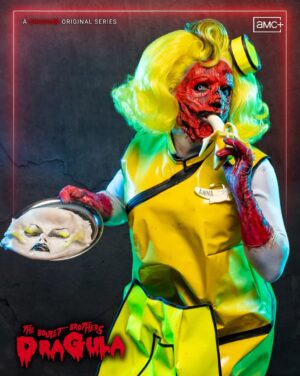 Daniel Wallace Instagram - Trash Can kids
ANNA BANANA 🍌 
She is serving FACE this evening 💛
Muscle prosthetic by @ceridwen__xo 💛
Anna Face prosthetic by me (with help from @florencias_wigs) 🖤
Wig by @florencias_wigs 💛
Dress by @liquorice_black 🖤
Earrings and name badge by @shopfairlyodd 💛
Picture by @faketrashstudio 🖤
Stream the Boulet Brothers’ Dragula Season 5 on Shudder and AMC+! New episodes every Tuesday.”
@bouletbrothersdragula @bouletbrothers @shudder @amcplus