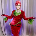 Daniel Wallace Instagram - A closer look at the outfit by @lizziebiscuits and hair by @florencias_wigs 💗💚and one more to complete the triptych!(cos I like my insta all neat and tidy)Snapped by @jodyhartley for @factory_international Also go and see 'Free Your Mind' if you get chance...SPECTACULAR! #Manchesterqueens #Factory #factoryinternational #Matrix #Drag #Theatre #lovelytime Factory International