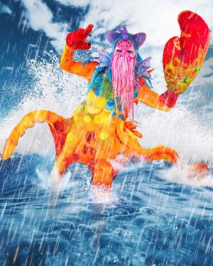 Daniel Wallace Instagram - She's coming for your city....This Kaiju is queer and this kaiju has pride!A technicolour tsunami is heading your way!
Had so much fun creating this bonkers creature!Here is her back and front (though the full lobster tail is submerged in the sea...check out my silly video reel to see it take out skyscrapers!)it is deadly!
Thankyou to @liquorice_black for collaborating on this and so many other projects!You are a superstar!(albeit a less colourful one)💗
And massive thankyou to @faketrashstudio for snapping this and all my looks and bringing my visions to life,you are aces!💙
Can't wait to see who takes the @bouletbrothersdragula crown!
Stream the Boulet Brothers’ Dragula Season 5 on Shudder and AMC+! New episodes every Monday Night
@bouletbrothersdragula @bouletbrothers @shudder @amcplus
#Dragula #kaiju #monster #manchesterqueens #pride #Rainbow #roar
