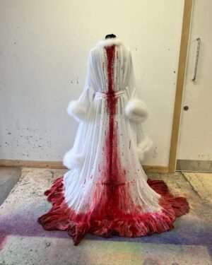 Daniel Wallace Instagram - A Haunting beauty
Haunted Hotel Floorshow
Welcome to The hotel California....such a lovely place....such a lovely place....
Hair  blast and shattered skull by @florencias_wigs 🤍
Gown by @liquorice_original ❤
Dyed and splattered by myself with additional stonework by @lourobs 🖤
Corsetry by @misty_couture 🩸
Picture by the uber talents of @Faketrash 👻
Additional picture of the back of the dress (for allll the gorey details)and a vid of the wig back cos otherwise you'd never see it...and it does look good dunnit?!
Stream the Boulet Brothers’ Dragula Season 5 on Shudder and AMC+! New episodes every Monday Night.”

@bouletbrothersdragula @bouletbrothers @shudder @amcplus
#ghost #horror #hauntedhotel