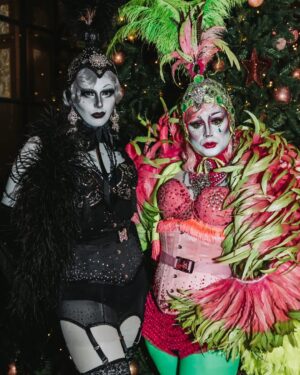 Daniel Wallace Instagram - Just two ladies seeing in 2023 in feathers and fancy knickers.Catching up on the socials and beginning riiìiiiight at the start on day one!Didn't we have a #lovelytime @therefugemcr ?!
