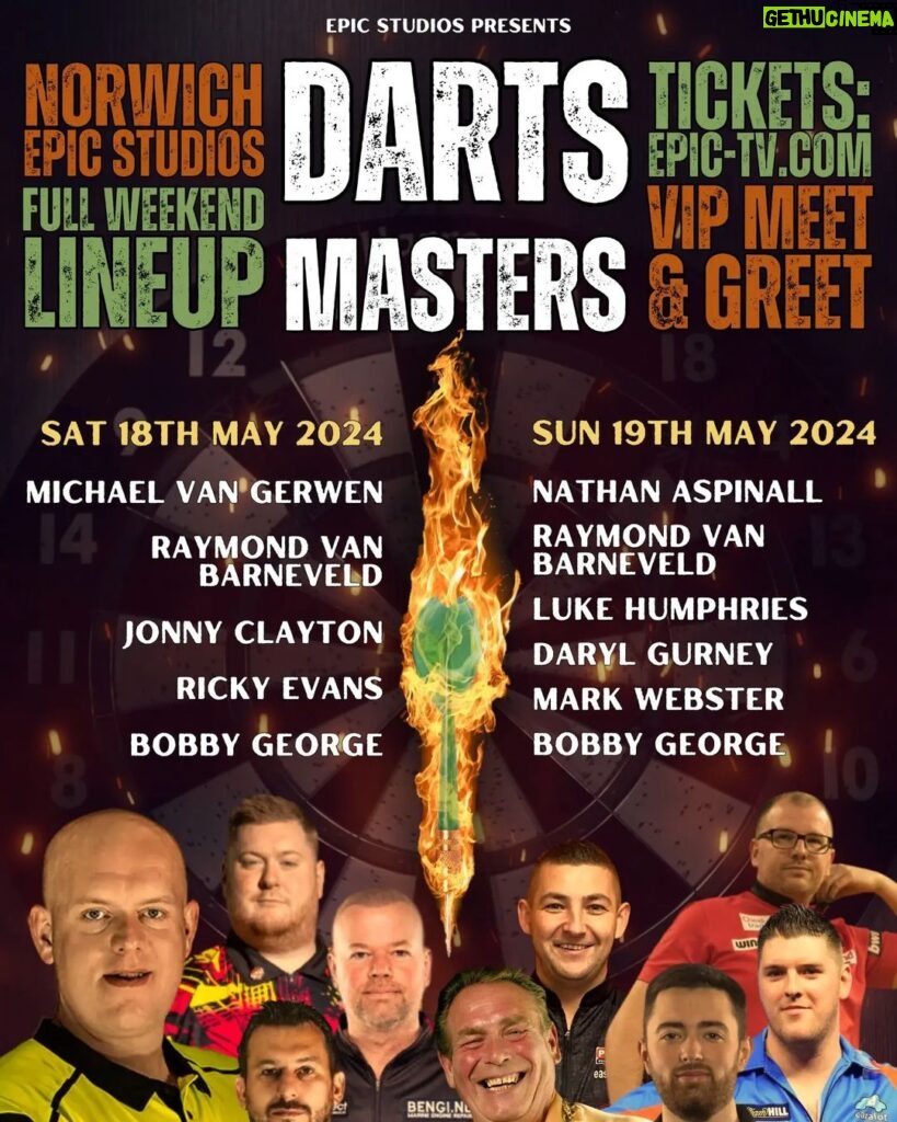 Daryl Gurney Instagram - Tickets for this are going fast! Should be an amazing weekend of darts. I'm playing on the Sunday, where limited tickets now remain! Get them here: https://dartshop.tv/norwich/