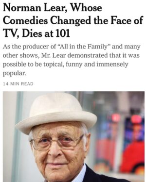 David Alan Grier Instagram - Rest n Peace Norman Lear. Thank you for all the laughs you gave us 🙏🏾🕊️🙏🏾
