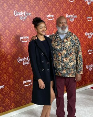 David Alan Grier Instagram - Candy Cane Lane premier, red carpet action with my baby girl so proud of her 😍