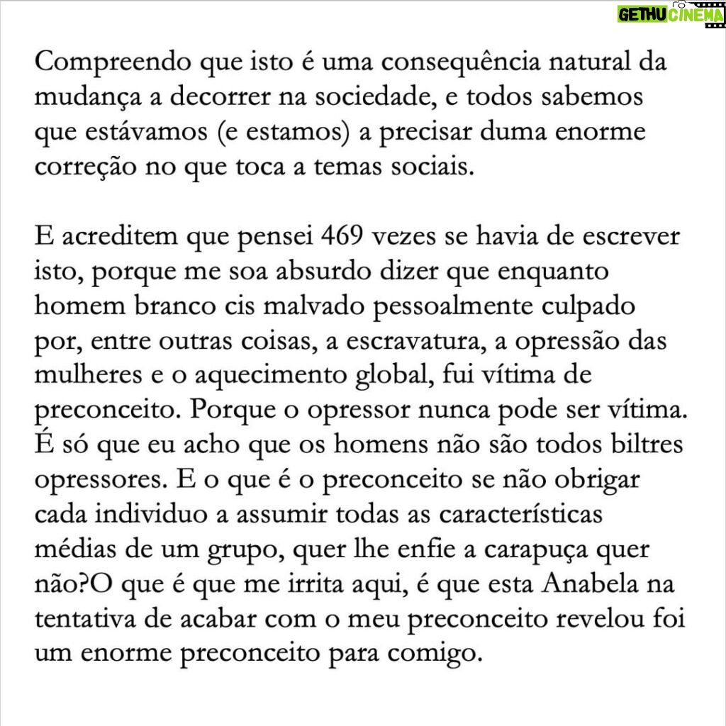 David Cristina Instagram - A propósito da Anabela que interrompeu o espectáculo dos Comedy Therapy ontem.