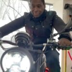David Harewood Instagram - The new Sinatra electric motorcycle by @stirlingecobikes @davidharewood checking out his next electric bike from Stirling Eco 🔋 100mi+ - Range. 60 MPH - Top speed. 4hrs - Charge time per battery info@stirlingeco.com.com⁠ www.stirlingeco.com⁠ ⁠ #stirlingeco #stirlingecobikes #stirlingecoscotland #electricmotorcycle #futuretravel #motorcyclelife #bikelife #motorcyclelive #sinatramotorcycle #motorcycleclub #bikeshedlondonshow ⁠#fullycharged #davidharewood Stirling Eco Bikes