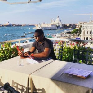 David Harewood Instagram - Working Breakfast.
#venice #daniellihotel
@section52films