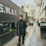David Lim Instagram - Strolling into S7… boy does it feel good to be back on set! 🎞️📽️ #SWAT #Season7 Paramount Pictures Studios, Hollywood