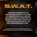 David Lim Instagram - Live to fight another day. The resilience of this show and our fans was on full display this past weekend. Getting cancelled on Friday and un-cancelled on Monday brought a whirlwind of emotions for all of us, as we’ve poured our hearts and souls into #SWAT for six amazing seasons. Even after the news of cancellation, it didn’t feel like it was over just yet. Thank you @sptv @cbstv and the entire @swatcbs fam for letting us give the show and our characters a proper send-off. And shout out to our fearless leader @shemarfmoore for always fighting for what’s right. SWAT. SEASON 7. THE LAST DANCE. LET’S GO!!! 🖐🏽✌🏽💥