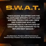 David Lim Instagram - Live to fight another day. The resilience of this show and our fans was on full display this past weekend. Getting cancelled on Friday and un-cancelled on Monday brought a whirlwind of emotions for all of us, as we’ve poured our hearts and souls into #SWAT for six amazing seasons. Even after the news of cancellation, it didn’t feel like it was over just yet. Thank you @sptv @cbstv and the entire @swatcbs fam for letting us give the show and our characters a proper send-off. And shout out to our fearless leader @shemarfmoore for always fighting for what’s right. SWAT. SEASON 7. THE LAST DANCE. LET’S GO!!! 🖐🏽✌🏽💥