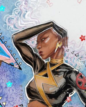 David Mack Instagram - My new #STORM cover to MARVEL's X-Men: Rise of the Powers of X.

Original art & prints of my work are available at @KirybsComicArt.

My new art book: THE MARVEL ART OF DAVID MACK ships soon!
@clover_press 

I was interviewed with @VincentDOnofrio this week about #ECHO & #Daredevil. Will share it when it's public. 
In my story is the interview of @AlaquaCox on the Tonight show! 

I taught at the School for the Deaf in Africa, Asia, & Europe, in my work for the US State Dept, and the students love Echo all around the world. And now to see Echo embraced so personally here & on mainstream TV is moving. 

A heartfelt thank you to the cast & creators of the ECHO @Disney+ series, @AlaquaCox @sydneyfreeland @mariondayre @zahnmcclarnon @shoshannah7 #DarnellBesaw & all that I met & have yet to meet, for putting such heartfelt effort & thoughtfulness into this story & character & world. 

Sharing my watercolor art in honor of ECHO, including young Maya played by Darnell Besaw, 

Video at the ECHO premiere with the cast & creators.
Legendary @VincentDOnofrio graciously telling the press that I created Echo & helped with his Kingpin performance on #Daredevil.
Wonderful to view the Echo series with my co-creator & collaborators on that first story, @JoeQuesada, & @JimmyPalmiotti, (who also hired me to write Daredevil back then- 25 years ago, & on) & editor Nanci Q, @AmandaConner, & @ComicKairi, who filmed this moment & so many other photos & videos I will share with you here.

I hope you enjoy the ECHO show.

You can find my original art work at @KirbysComicArt