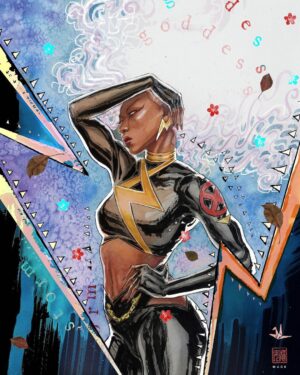 David Mack Instagram - My new #STORM cover to MARVEL's X-Men: Rise of the Powers of X.

Original art & prints of my work are available at @KirybsComicArt.

My new art book: THE MARVEL ART OF DAVID MACK ships soon!
@clover_press 

I was interviewed with @VincentDOnofrio this week about #ECHO & #Daredevil. Will share it when it's public. 
In my story is the interview of @AlaquaCox on the Tonight show! 

I taught at the School for the Deaf in Africa, Asia, & Europe, in my work for the US State Dept, and the students love Echo all around the world. And now to see Echo embraced so personally here & on mainstream TV is moving. 

A heartfelt thank you to the cast & creators of the ECHO @Disney+ series, @AlaquaCox @sydneyfreeland @mariondayre @zahnmcclarnon @shoshannah7 #DarnellBesaw & all that I met & have yet to meet, for putting such heartfelt effort & thoughtfulness into this story & character & world. 

Sharing my watercolor art in honor of ECHO, including young Maya played by Darnell Besaw, 

Video at the ECHO premiere with the cast & creators.
Legendary @VincentDOnofrio graciously telling the press that I created Echo & helped with his Kingpin performance on #Daredevil.
Wonderful to view the Echo series with my co-creator & collaborators on that first story, @JoeQuesada, & @JimmyPalmiotti, (who also hired me to write Daredevil back then- 25 years ago, & on) & editor Nanci Q, @AmandaConner, & @ComicKairi, who filmed this moment & so many other photos & videos I will share with you here.

I hope you enjoy the ECHO show.

You can find my original art work at @KirbysComicArt