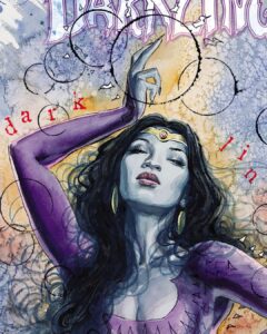 David Mack Instagram - My cover to #DARKLING from @ArchieComics! @pellertweeto @sarahkuhn @CarolaBorelli @elliewrightart @MLSanapo @Vincredible_23 @Jamitha @jesse_ Thanks to @ComicKairi for modeling. Original art available! Art & prints of my work at @KirbysComicArt My #NeilGaiman PRINTS at Neverwear.net to raise funds to help the people of #MAUI #Hawaii! 20% off everything (now to Aug 24) No code needed AND proceeds to help #MAUI! It will automatically discount when you check out. For Any & ALL of my #SANDMAN & Neil Gaiman PRINTS there. We appreciate you so much! Thanks to @CatMihos & @NeilHimself @OtherRealmsLTD - (Comic Shop in Hawaii) has a Maui benefit event this Sat Aug 19 I'm contributing art & prints to! (https://other-realms.com/) I am donating art & signed prints to raise funds to help the people of #MAUI #Hawaii. At the Other Realms Ltd - The Comic & Game Specialist fundraiser event this Sat Aug 19. 100% of the money collected will go to MAUI aid. I will be SIGNING at: @dragoncon ATLANTA @baltimorecomiccon ! BALTIMORE @RoseCityCC! PORTLAND @nycomiccon NEW YORK #SanFrancisco Expo! SF BAY AREA @braveandboldart TOKYO JAPAN @TokyoComicCon #Japan! Thanks for the incredible orders on THE MARVEL ART OF DAVID MACK book! Can still order it at LINK in my BIO @clover_press Find prints & originals of my work at @KirbysComicArt