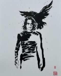 David Mack Instagram - It is #BrandonLee's #Birthday today, In honor, I made 5 #Brush & #Ink drawings of him as The #CROW. here: https://kirbyscomicartshop.com/collections/david-mack They are available today. At @KirbysComicArt Link in my BIO My new art book: THE MARVEL ART OF DAVID MACK out soon from @CLoverpress I'm signing at @emeraldcitycon #Seattle. DC for @AwesomeCon, & @WonderCon in March. With ORIGINAL ART My creation of ECHO is #1 on Disney+ & Hulu MARVEL Assembled: The Making of ECHO on Disney+ now. I was interviewed with @VincentDOnofrio about #ECHO & #Daredevil. Interview out now. In my story I shared the interview of @AlaquaCox on the Tonight show! I taught at the School for the Deaf in Africa, Asia, & Europe, in my work for the US State Dept, and the students love Echo all around the world. And now to see Echo embraced so personally here & on mainstream TV is moving. A heartfelt thank you to the cast & creators of the ECHO @Disney+ series, @AlaquaCox @sydneyfreeland @mariondayre @zahnmcclarnon @shoshannah7 #DarnellBesaw & all that I met & have yet to meet, for putting such heartfelt effort & thoughtfulness into this story & character & world. Sharing my watercolor art in honor of ECHO, including young Maya played by Darnell Besaw, Video at the ECHO premiere with the cast & creators. Legendary @VincentDOnofrio graciously telling the press that I created Echo & helped with his Kingpin performance on #Daredevil. Wonderful to view the Echo series with my co-creator & collaborators on that first story, @JoeQuesada, & @JimmyPalmiotti, (who also hired me to write Daredevil back then- 25 years ago, & on) & editor Nanci Q, @AmandaConner, & @ComicKairi, who filmed this moment & so many other photos & videos I will share with you here. I hope you enjoy the ECHO show. You can find my original art work at @KirbysComicArt