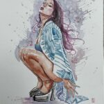 David Mack Instagram – New #Watercolors & Ink #Japan 
#Psylocke
Modeled by @ComicKairi

Original art & prints of my work are available at @kirbyscomicart .

My new art book: THE MARVEL ART OF DAVID MACK ships soon!
@CLoverpress 

I’m signing at @emeraldcitycomiccon #Seattle. DC for @awesomecons , & @wondercon in March.  With ORIGINAL ART

My creation of ECHO is #1 on Disney+ & Hulu

MARVEL Assembled: The Making of ECHO out  today.

I was interviewed with @VincentDOnofrio about #ECHO & #Daredevil.  Interview out now.
In my story I shared the interview of @AlaquaCox on the Tonight show! 

I taught at the School for the Deaf in Africa, Asia, & Europe, in my work for the US State Dept, and the students love Echo all around the world. And now to see Echo embraced so personally here & on mainstream TV is moving. 

A heartfelt thank you to the cast & creators of the ECHO @Disney+ series, @AlaquaCox @sydneyfreeland @mariondayre @zahnmcclarnon @shoshannah7 #DarnellBesaw & all that I met & have yet to meet, for putting such heartfelt effort & thoughtfulness into this story & character & world. 

Sharing my watercolor art in honor of ECHO, including young Maya played by Darnell Besaw, 

Video at the ECHO premiere with the cast & creators.
Legendary @VincentDOnofrio graciously telling the press that I created Echo & helped with his Kingpin performance on #Daredevil.
Wonderful to view the Echo series with my co-creator & collaborators on that first story, @JoeQuesada, & @JimmyPalmiotti, (who also hired me to write Daredevil back then- 25 years ago, & on) & editor Nanci Q, @AmandaConner, & @ComicKairi, who filmed this moment & so many other photos & videos I will share with you here.

I hope you enjoy the ECHO show.

You can find my original art work at @KirbysComicArt