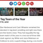 David Michael Harwood Instagram - . 2023 Tag Team of The Year Top Guys Living Legends FTR
