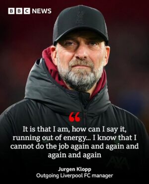 David Morrissey Instagram - Heartbroken about this. But what an amazing manager/person/leader he has been. Thanks for everything Jurgen.