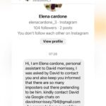David Morrissey Instagram - I have absolutely no idea who this person is and she is nothing to do with me. Please ignore her!